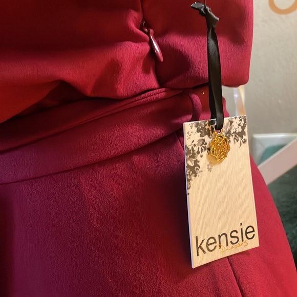 Kensie
Textured Knit Boat Neck Self-Tie Waist Short Sleeve Blouson Dress - Picture 8 of 12